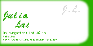 julia lai business card